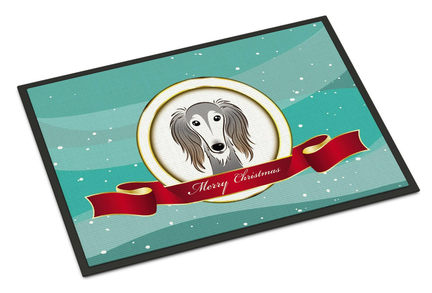 Saluki Merry Christmas Indoor or Outdoor Mat 24x36 BB1539JMAT - the-store.com