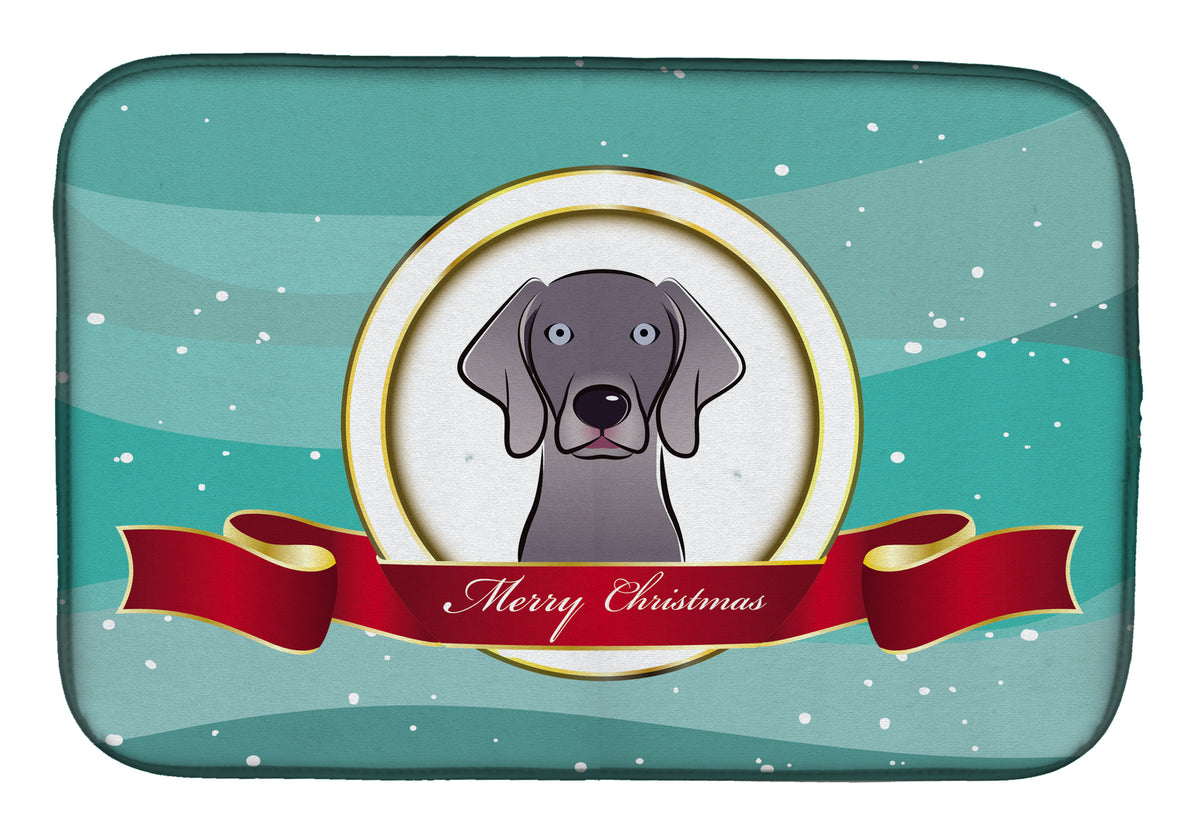 Weimaraner Merry Christmas Dish Drying Mat BB1541DDM  the-store.com.