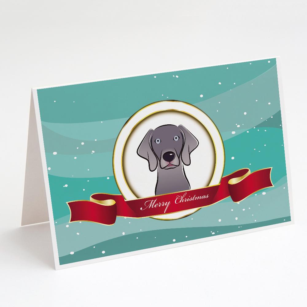 Buy this Weimaraner Merry Christmas Greeting Cards and Envelopes Pack of 8