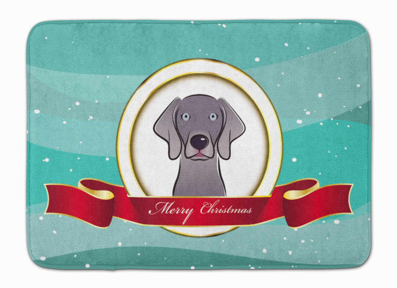 Weimaraner Merry Christmas Machine Washable Memory Foam Mat BB1541RUG - the-store.com