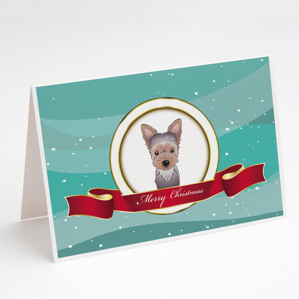 Buy this Yorkie Puppy Merry Christmas Greeting Cards and Envelopes Pack of 8