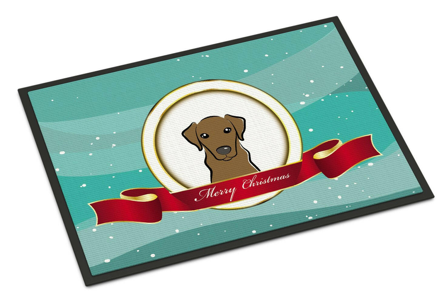 Chocolate Labrador Merry Christmas Indoor or Outdoor Mat 24x36 BB1544JMAT - the-store.com