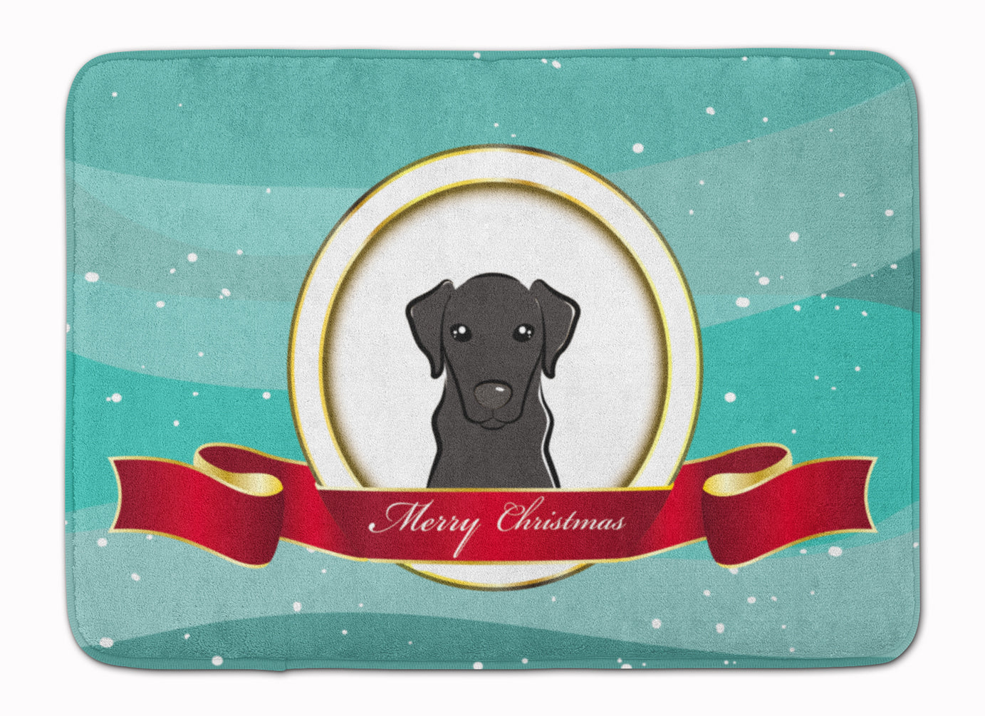 Black Labrador Merry Christmas Machine Washable Memory Foam Mat BB1545RUG - the-store.com