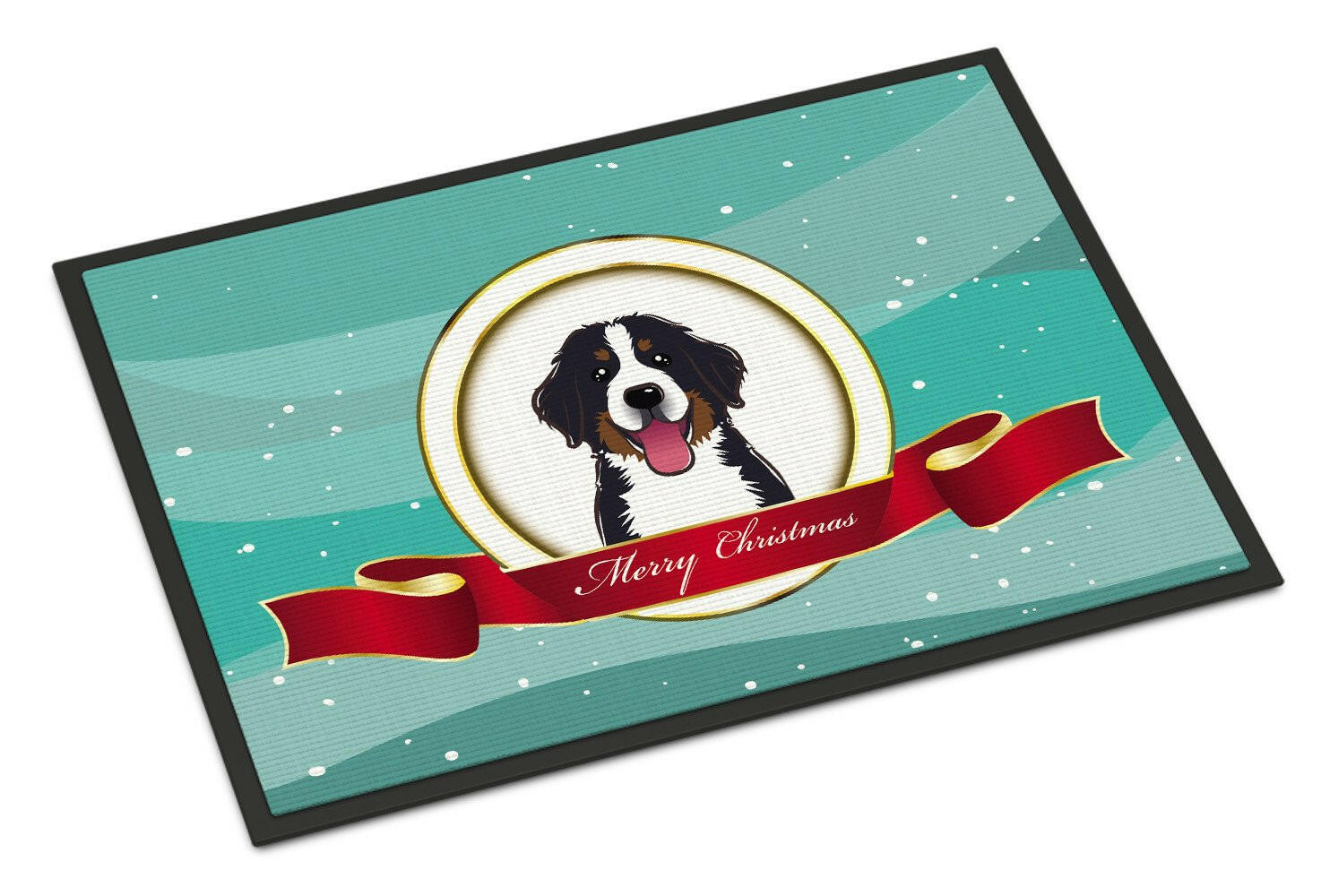 Bernese Mountain Dog Merry Christmas Indoor or Outdoor Mat 24x36 BB1547JMAT - the-store.com