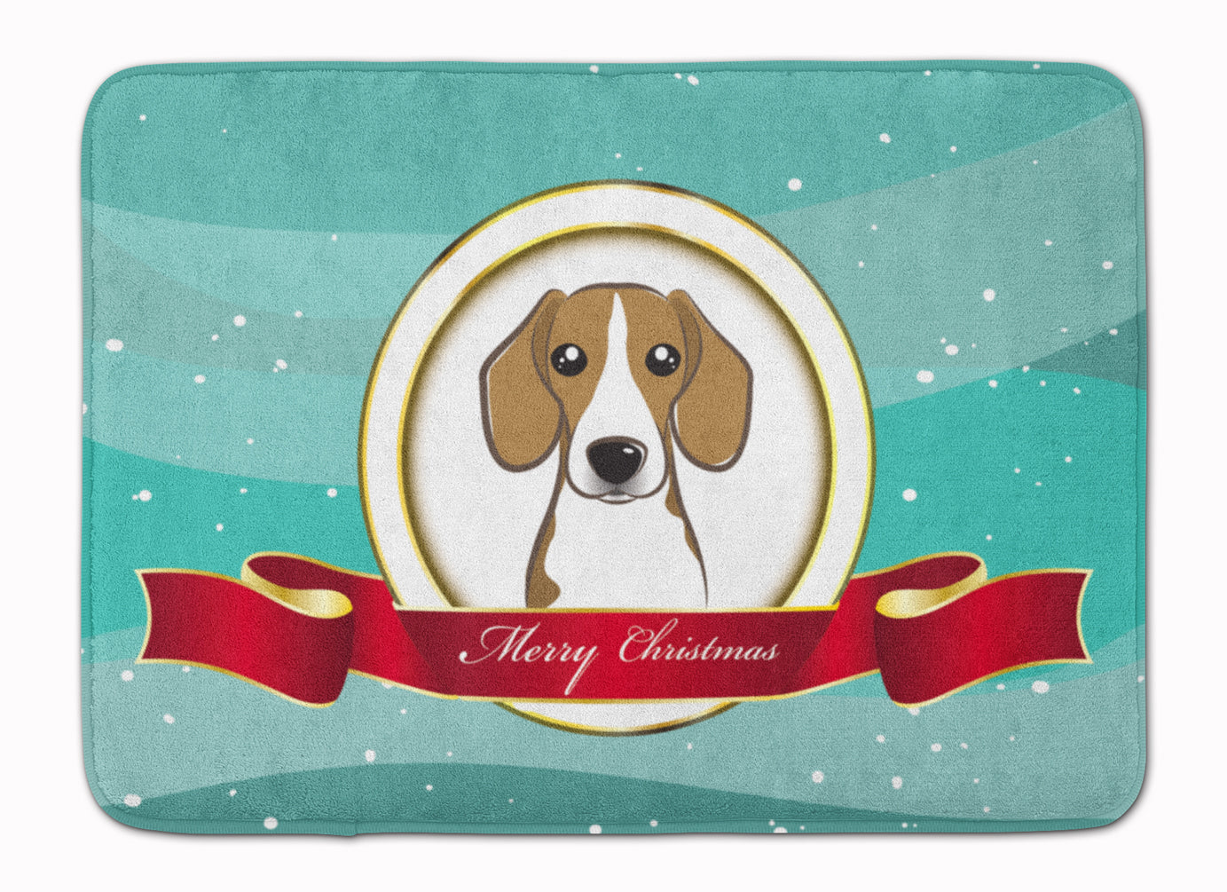 Beagle Merry Christmas Machine Washable Memory Foam Mat BB1549RUG - the-store.com