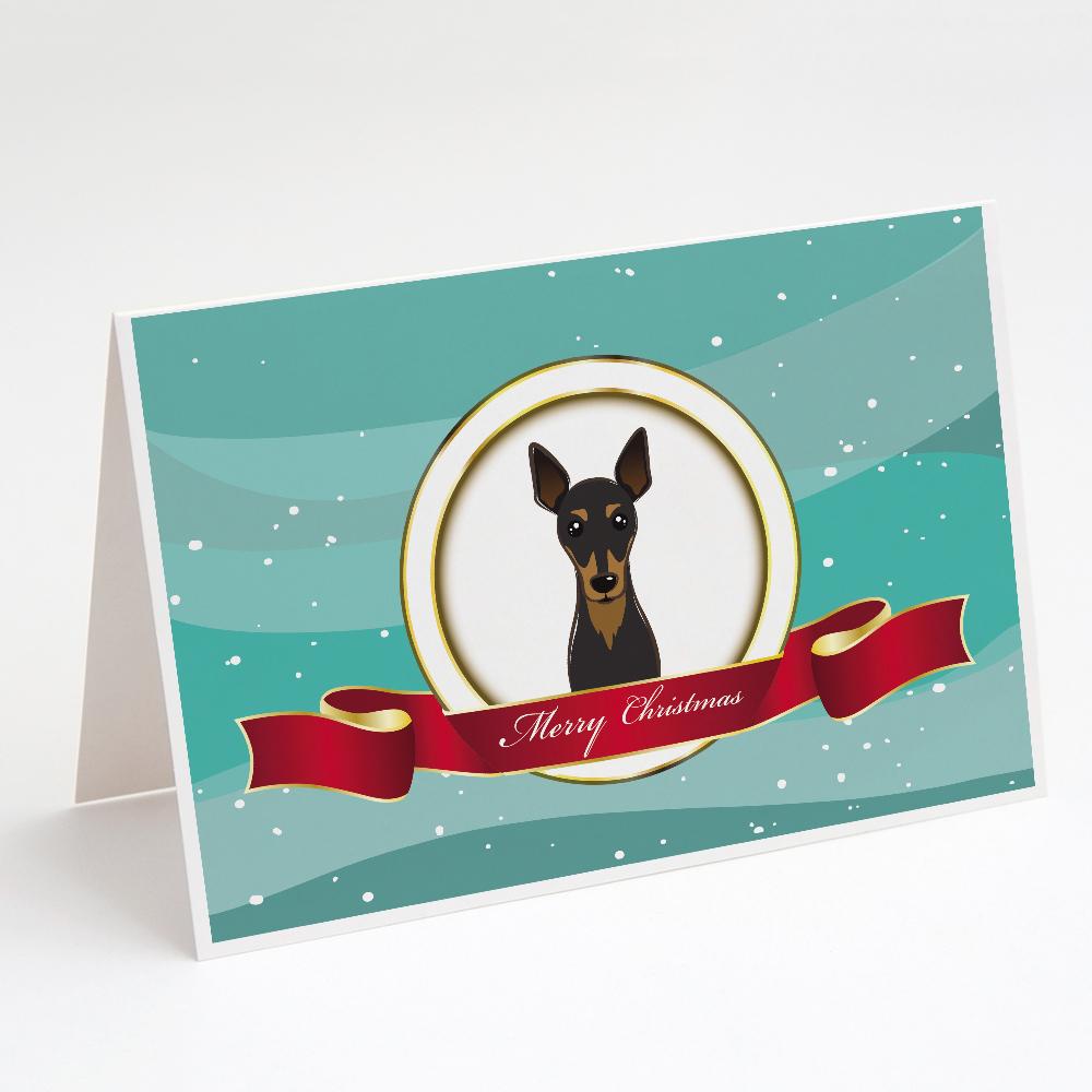 Buy this Min Pin Merry Christmas Greeting Cards and Envelopes Pack of 8