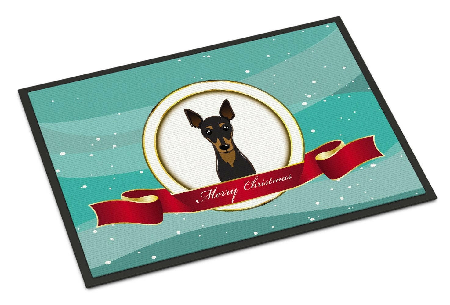 Min Pin Merry Christmas Indoor or Outdoor Mat 24x36 BB1550JMAT - the-store.com