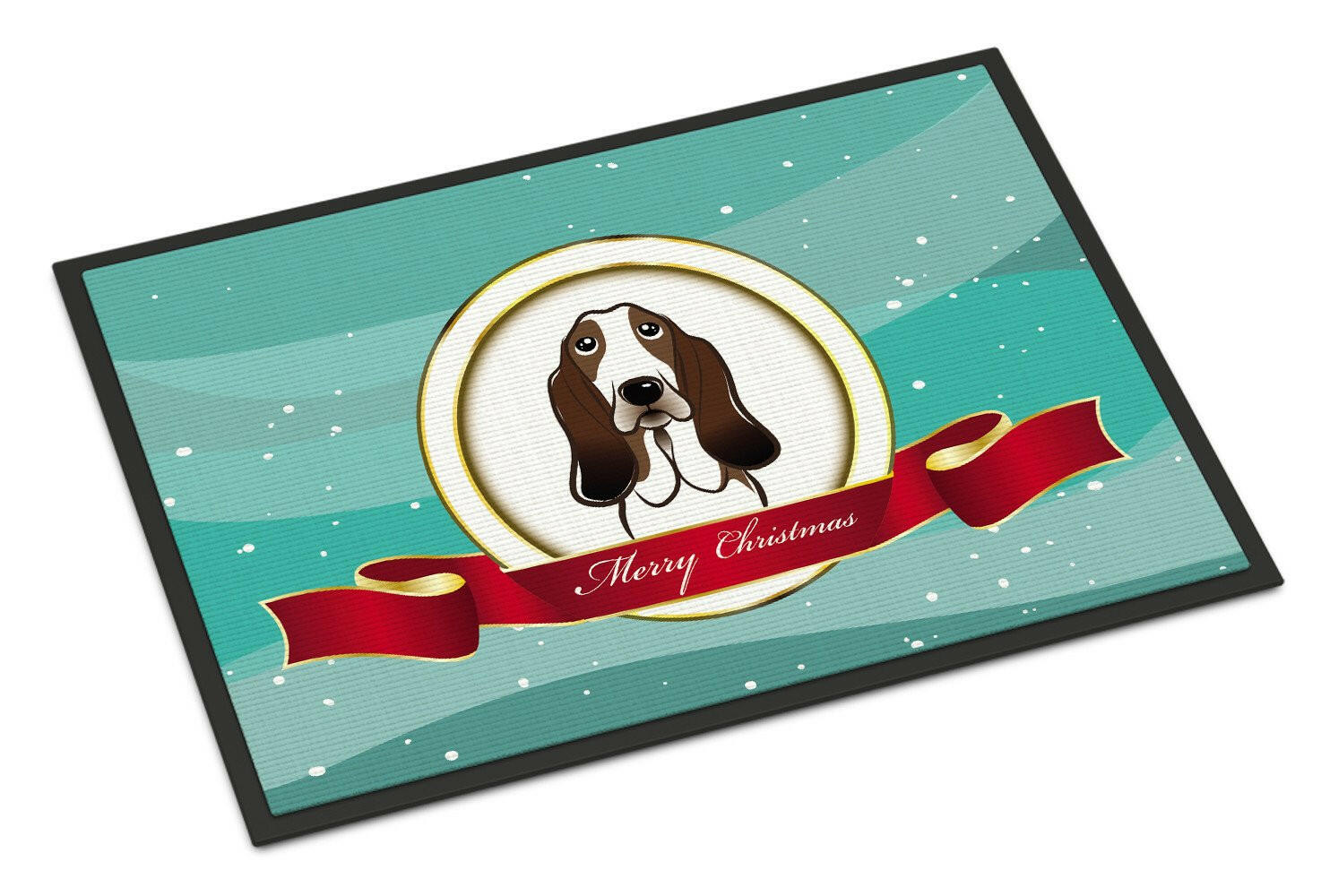 Basset Hound Merry Christmas Indoor or Outdoor Mat 24x36 BB1553JMAT - the-store.com