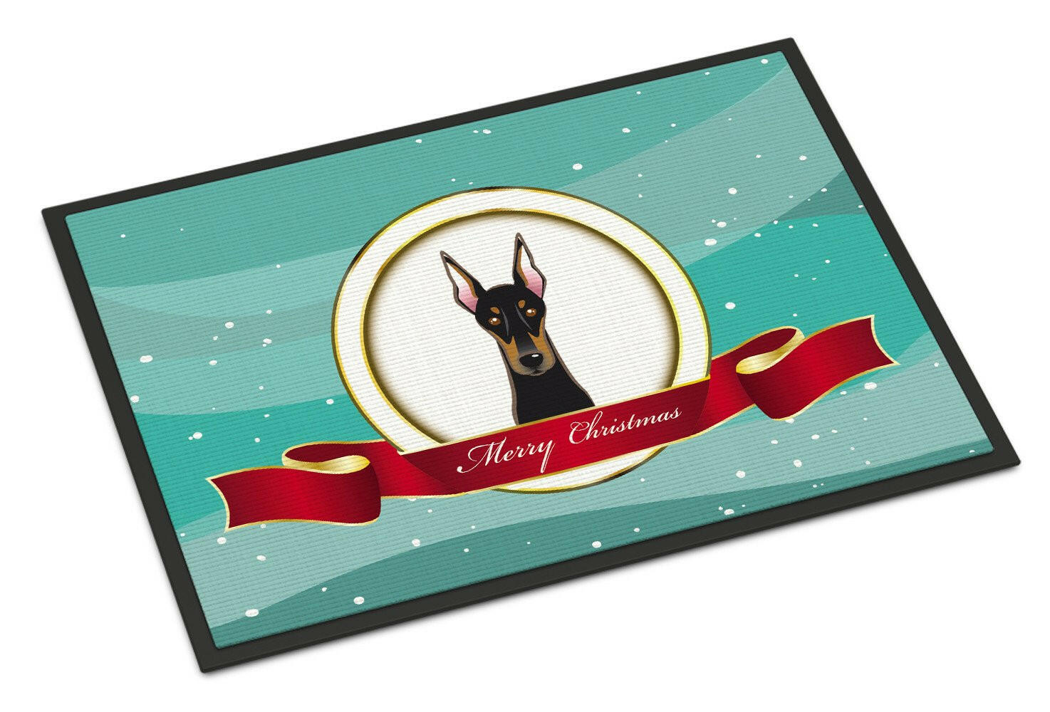 Doberman Merry Christmas Indoor or Outdoor Mat 24x36 BB1555JMAT - the-store.com