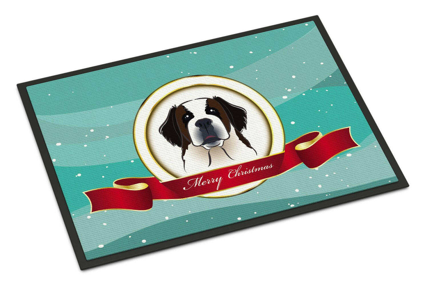 Saint Bernard Merry Christmas Indoor or Outdoor Mat 24x36 BB1556JMAT - the-store.com