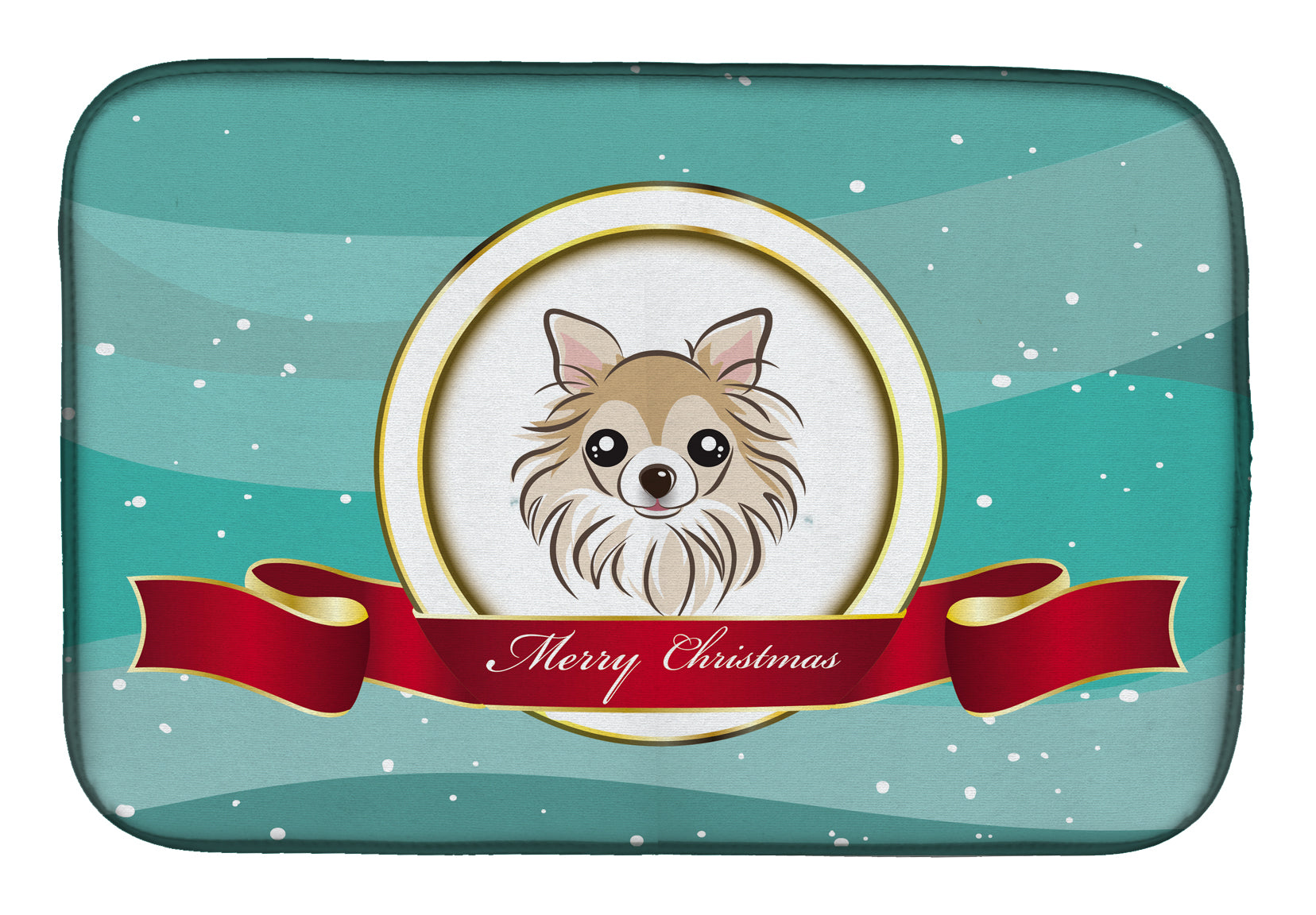 Chihuahua Merry Christmas Dish Drying Mat BB1561DDM  the-store.com.