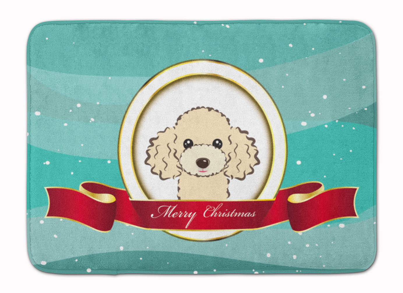 Buff Poodle Merry Christmas Machine Washable Memory Foam Mat BB1568RUG - the-store.com