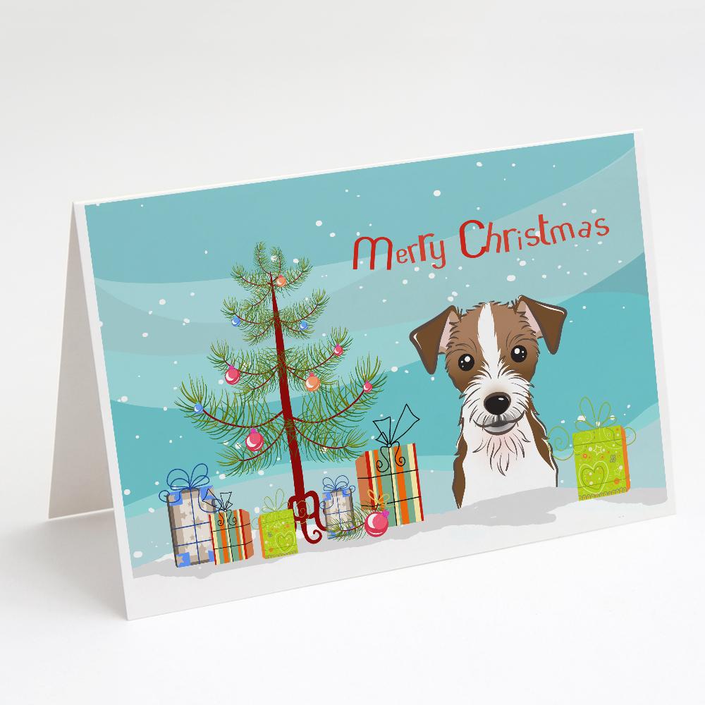 Buy this Christmas Tree and Jack Russell Terrier Greeting Cards and Envelopes Pack of 8