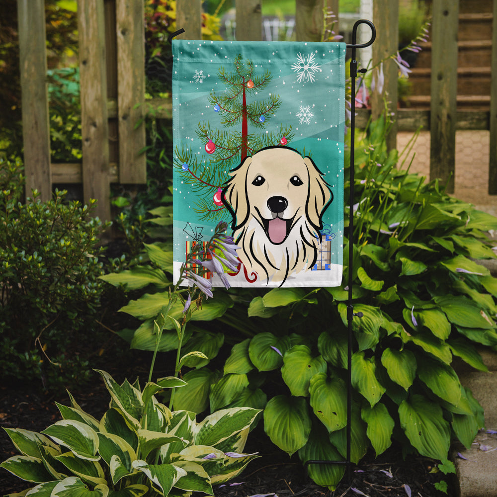 Christmas Tree and Golden Retriever Flag Garden Size BB1577GF.