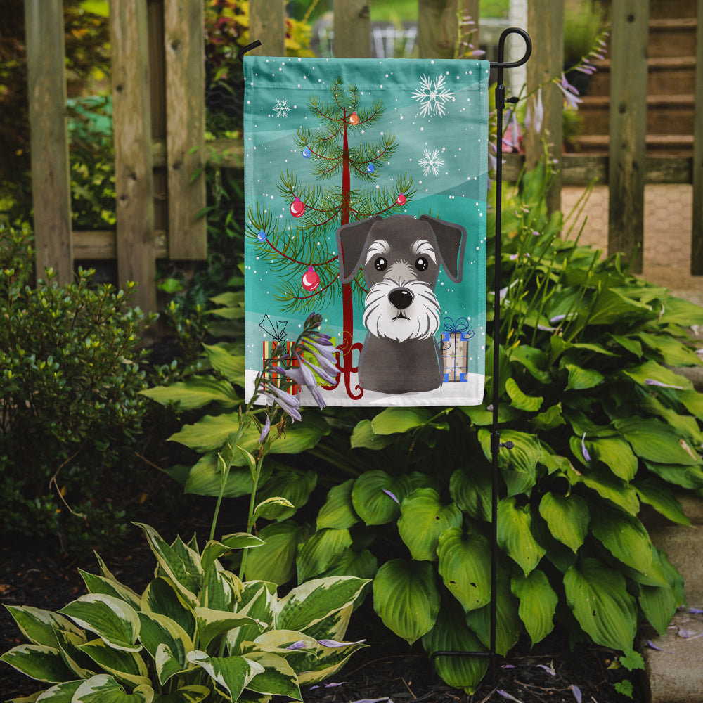 Christmas Tree and Schnauzer Flag Garden Size BB1578GF.