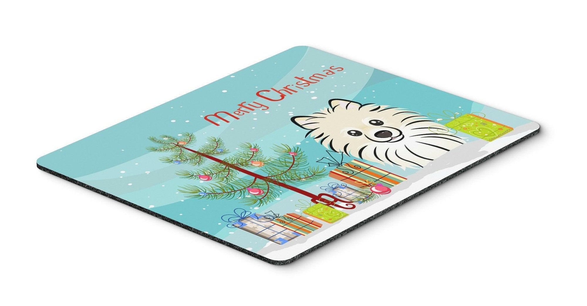 Christmas Tree and Pomeranian Mouse Pad, Hot Pad or Trivet BB1579MP by Caroline's Treasures