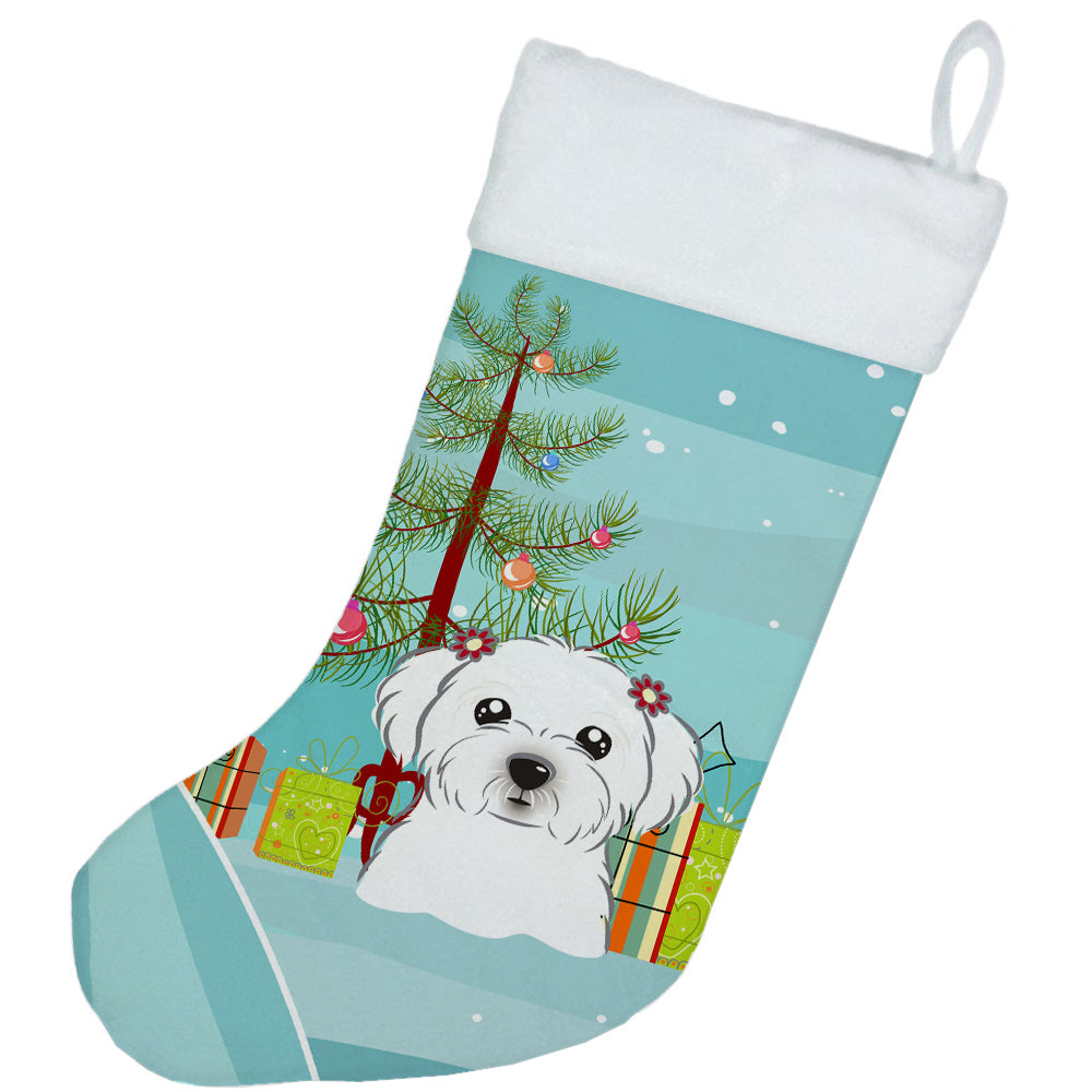 Christmas Tree and Maltese Christmas Stocking BB1580CS  the-store.com.