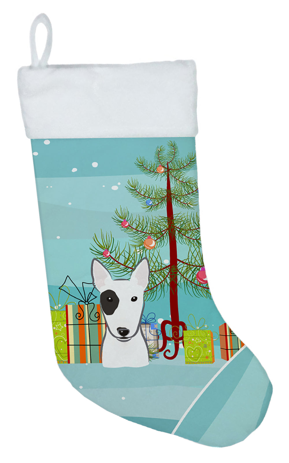 Christmas Tree and Bull Terrier Christmas Stocking BB1581CS  the-store.com.