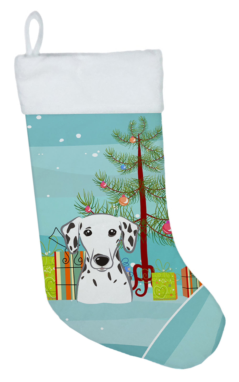 Christmas Tree and Dalmatian Christmas Stocking BB1582CS  the-store.com.