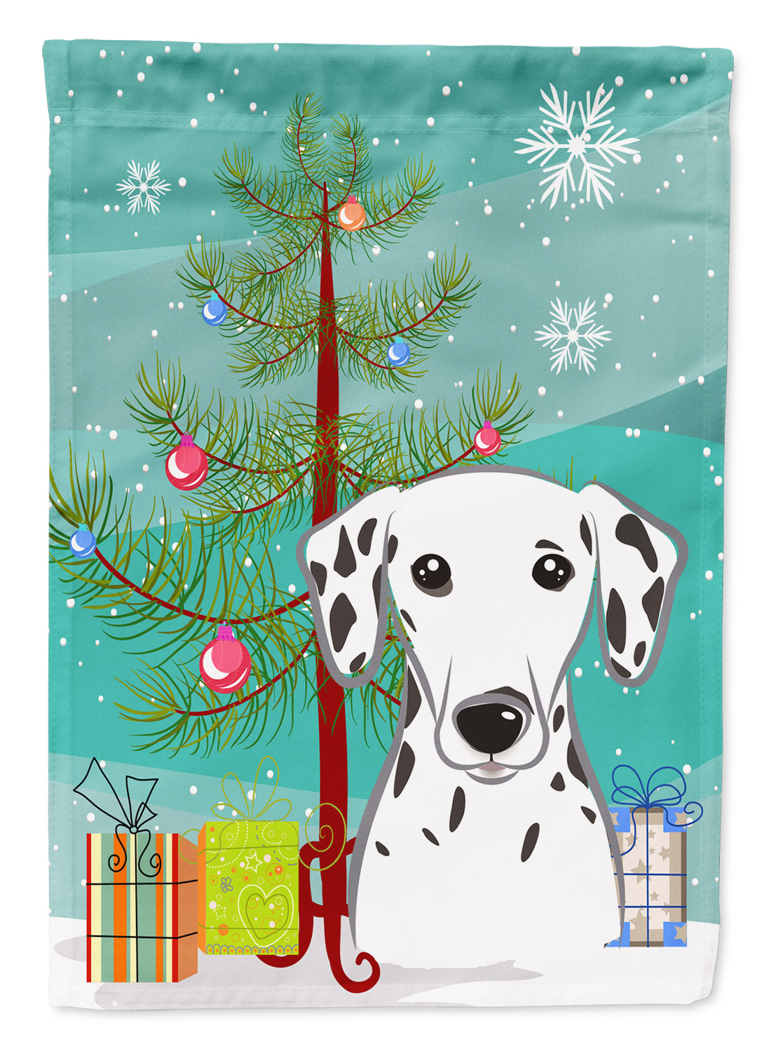 Christmas Tree and Dalmatian Flag Garden Size BB1582GF.