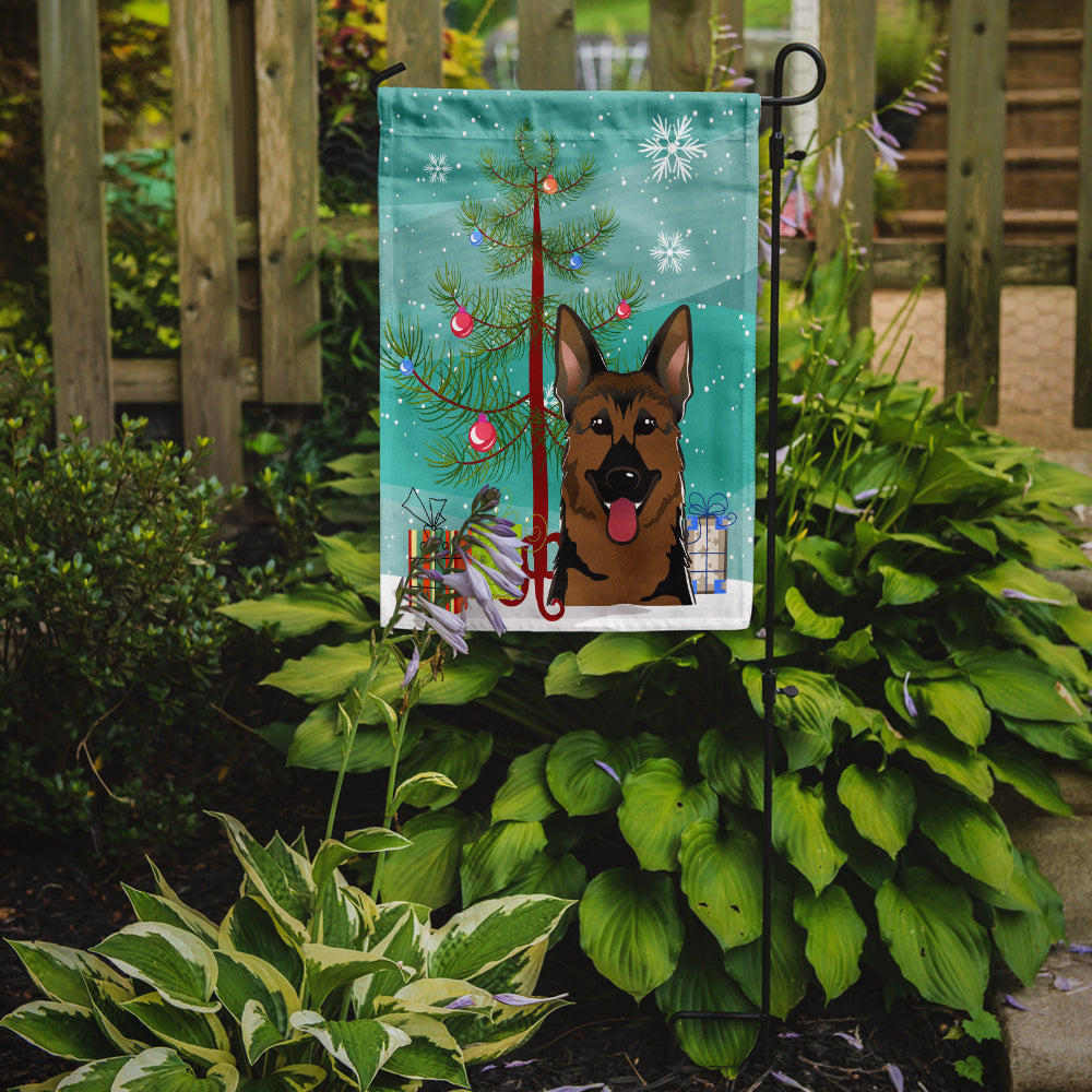 Christmas Tree and German Shepherd Flag Garden Size BB1583GF.