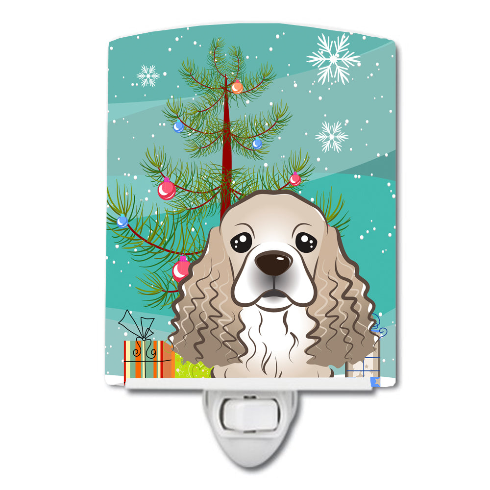 Christmas Tree and Cocker Spaniel Ceramic Night Light BB1588CNL - the-store.com