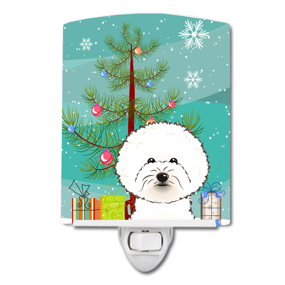 Christmas Tree and Bichon Frise Ceramic Night Light BB1589CNL - the-store.com