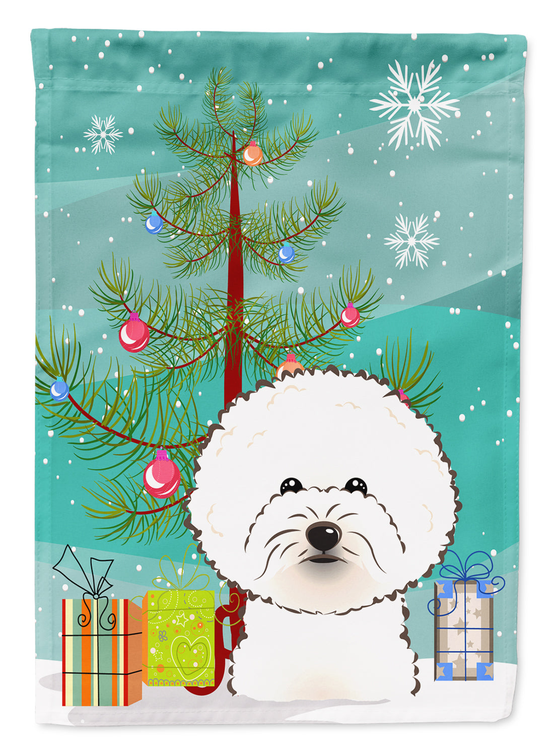 Christmas Tree and Bichon Frise Flag Garden Size BB1589GF.