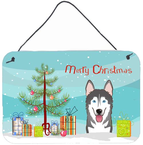 Christmas Tree and Alaskan Malamute Wall or Door Hanging Prints by Caroline&#39;s Treasures