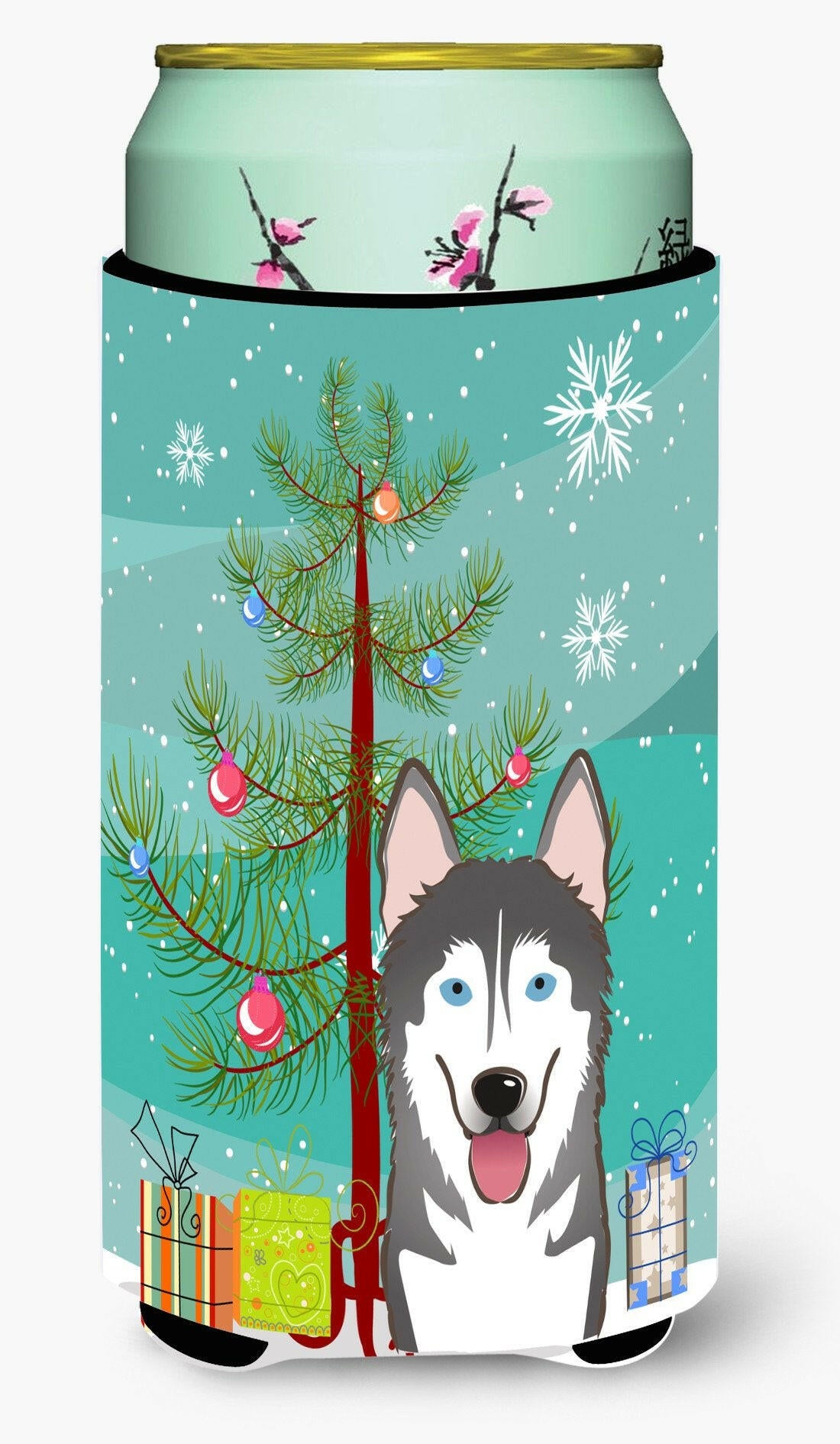 Christmas Tree and Alaskan Malamute Tall Boy Beverage Insulator Hugger BB1590TBC by Caroline's Treasures