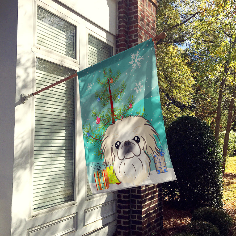 Christmas Tree and Pekingese Flag Canvas House Size BB1593CHF  the-store.com.