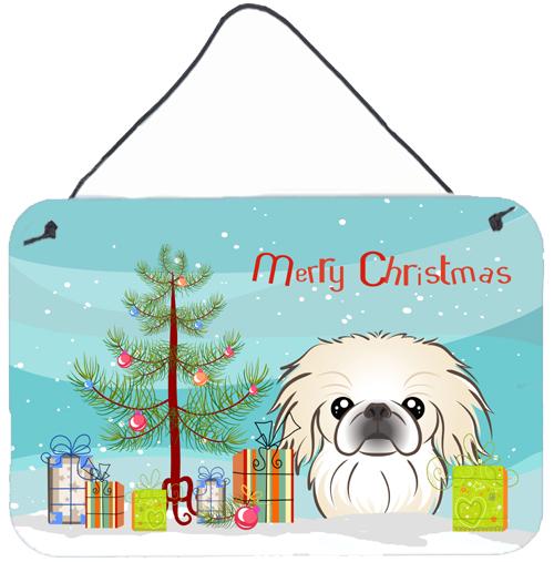 Christmas Tree and Pekingese Wall or Door Hanging Prints BB1593DS812 by Caroline&#39;s Treasures