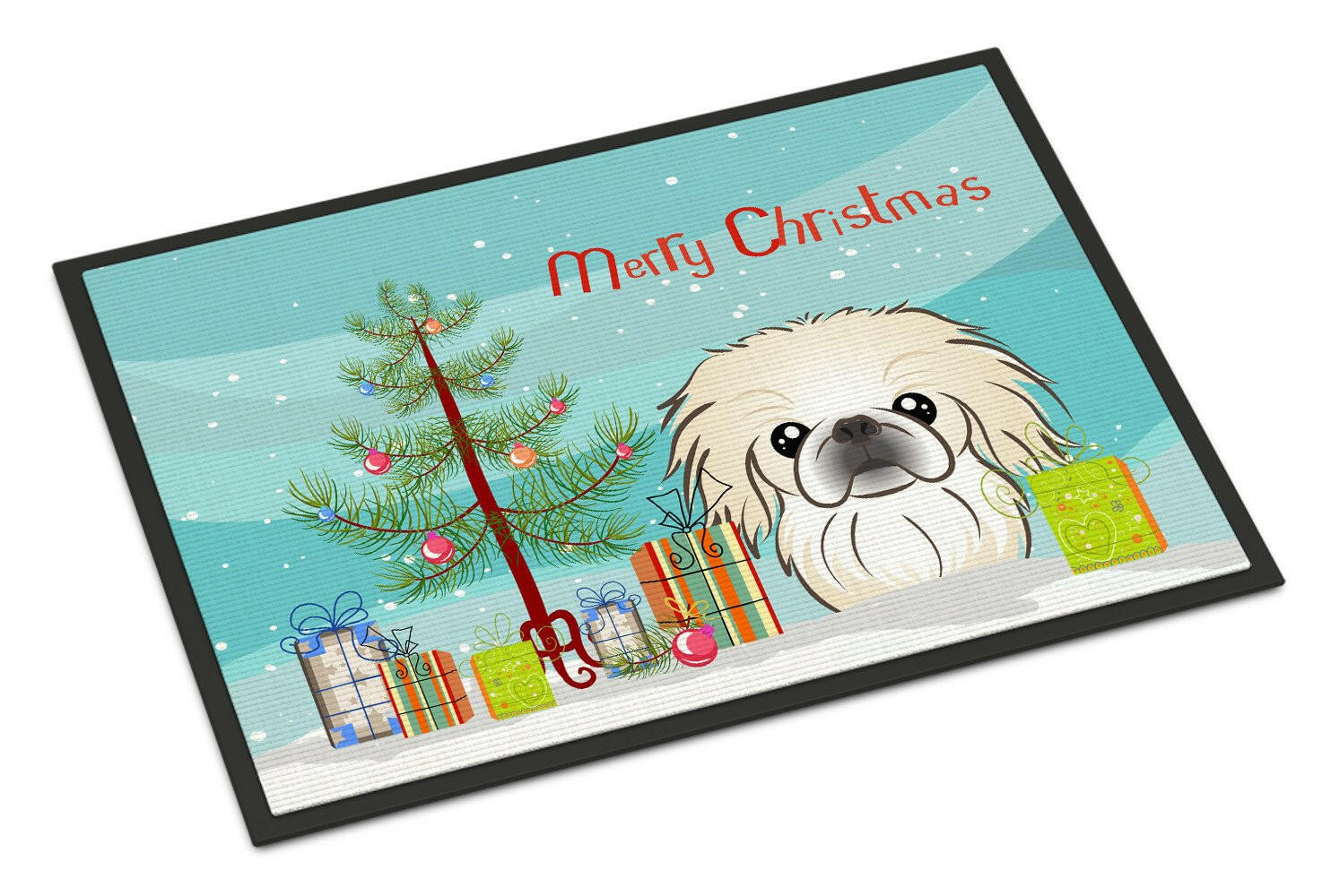 Christmas Tree and Pekingese Indoor or Outdoor Mat 24x36 BB1593JMAT - the-store.com