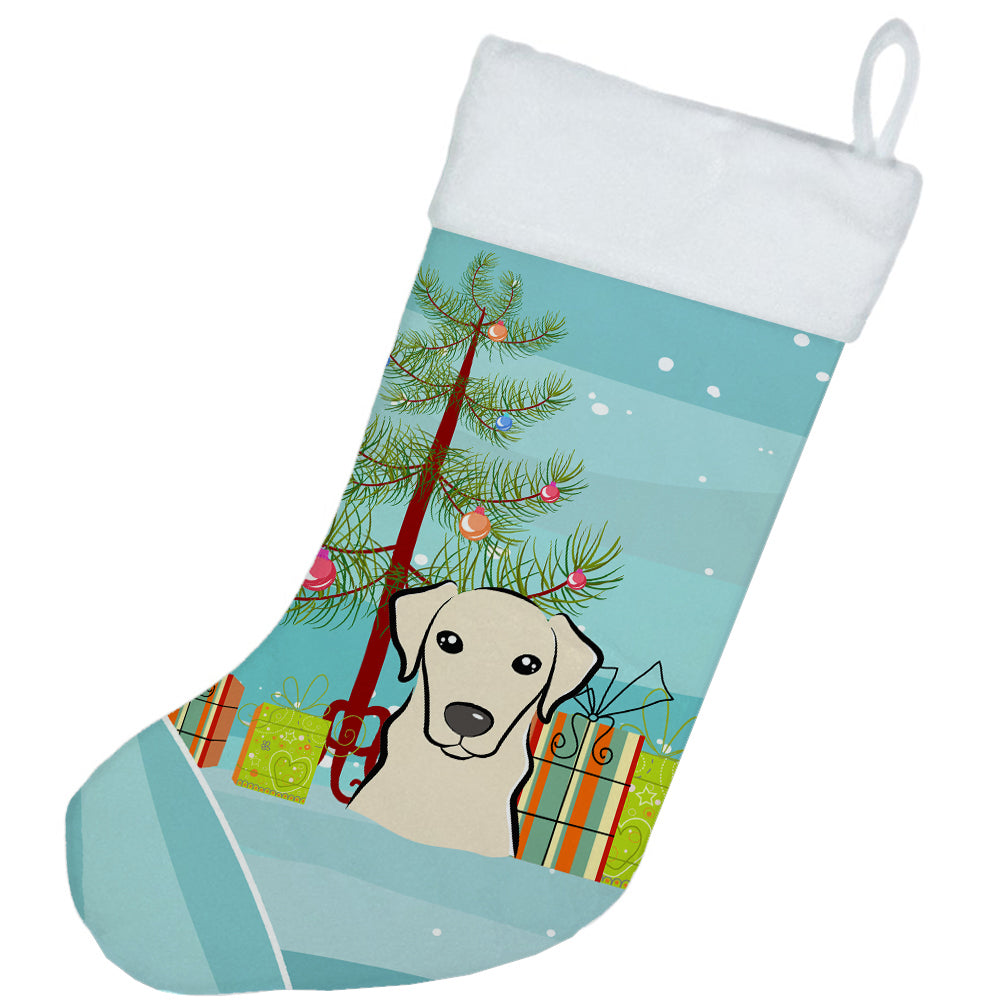 Christmas Tree and Yellow Labrador Christmas Stocking BB1594CS  the-store.com.