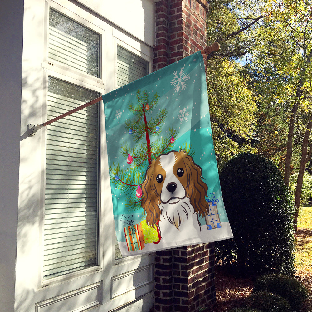 Christmas Tree and Cavalier Spaniel Flag Canvas House Size BB1596CHF  the-store.com.