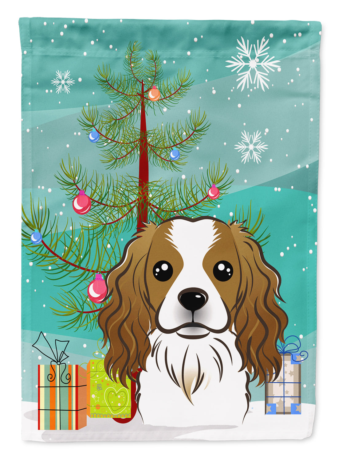 Christmas Tree and Cavalier Spaniel Flag Garden Size BB1596GF.