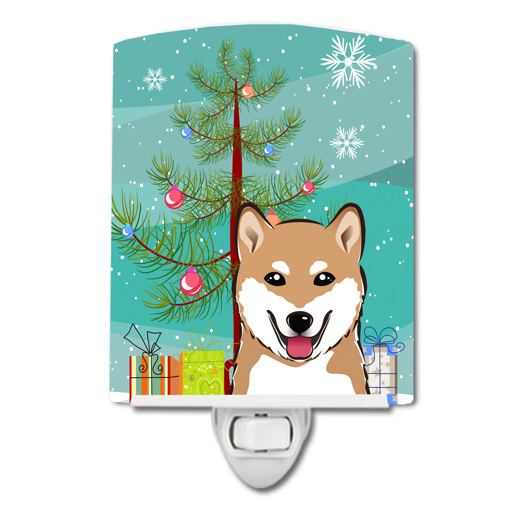 Christmas Tree and Shiba Inu Ceramic Night Light BB1597CNL - the-store.com