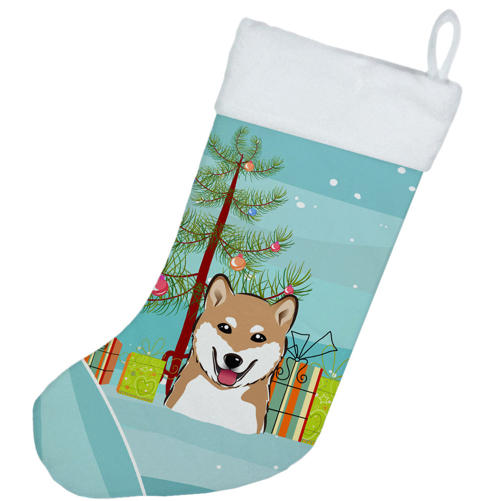 Christmas Tree and Shiba Inu Christmas Stocking BB1597CS  the-store.com.