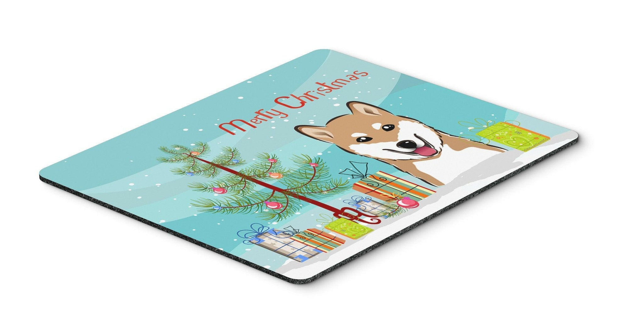 Christmas Tree and Shiba Inu Mouse Pad, Hot Pad or Trivet BB1597MP by Caroline's Treasures