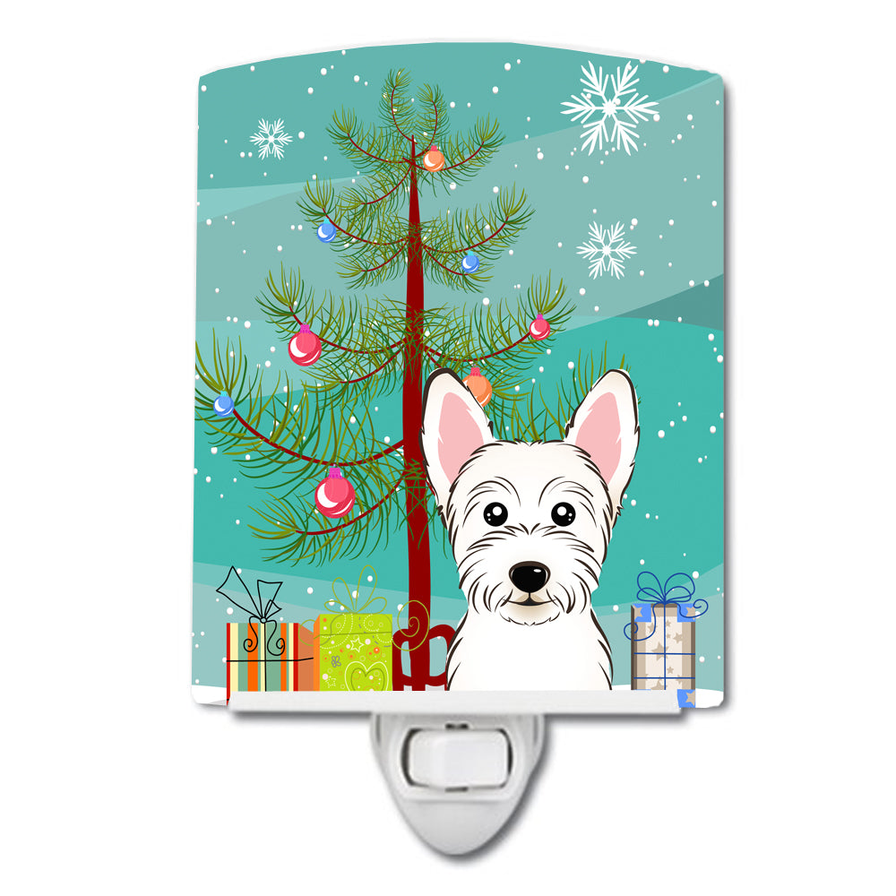 Christmas Tree and Westie Ceramic Night Light BB1598CNL - the-store.com