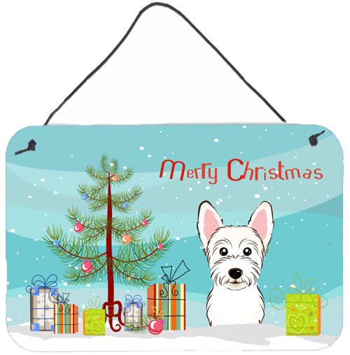 Christmas Tree and Westie Wall or Door Hanging Prints by Caroline&#39;s Treasures