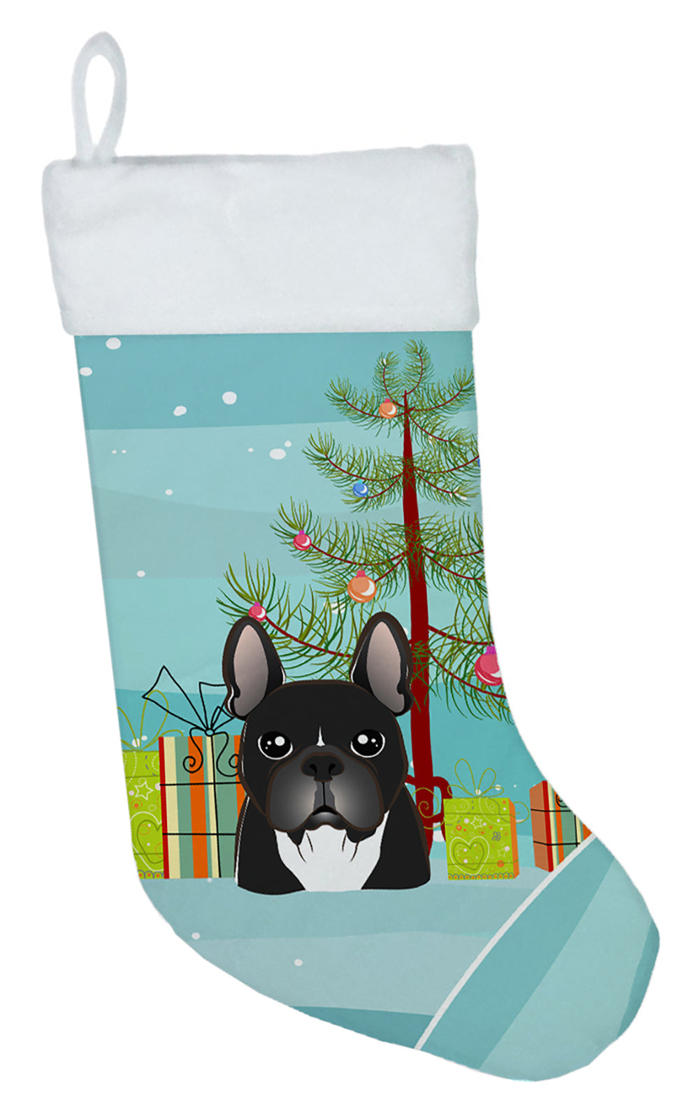 Christmas Tree and French Bulldog Christmas Stocking BB1599CS  the-store.com.