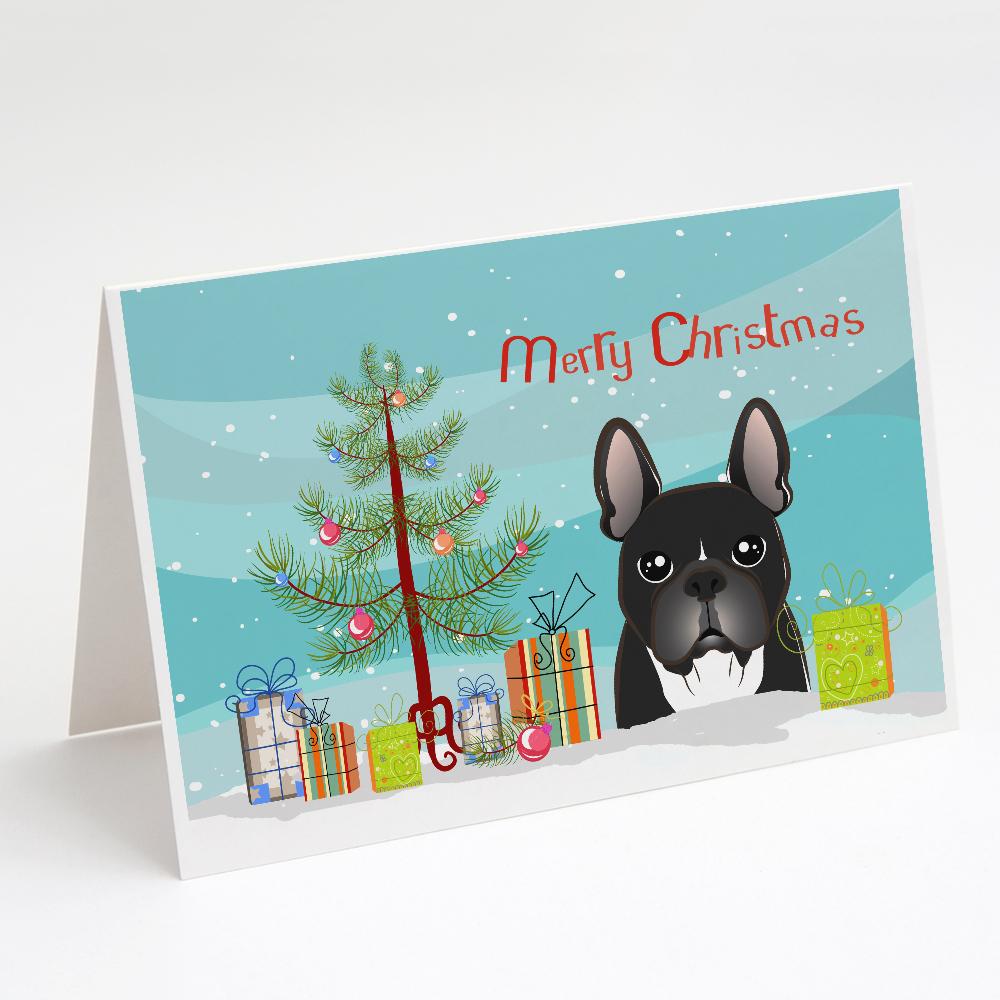 Buy this Christmas Tree and French Bulldog Greeting Cards and Envelopes Pack of 8