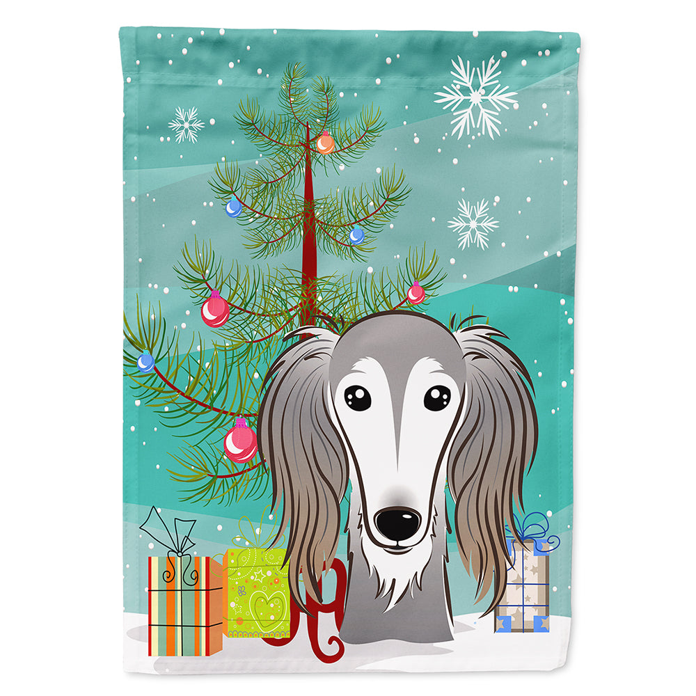 Christmas Tree and Saluki Flag Canvas House Size BB1601CHF  the-store.com.