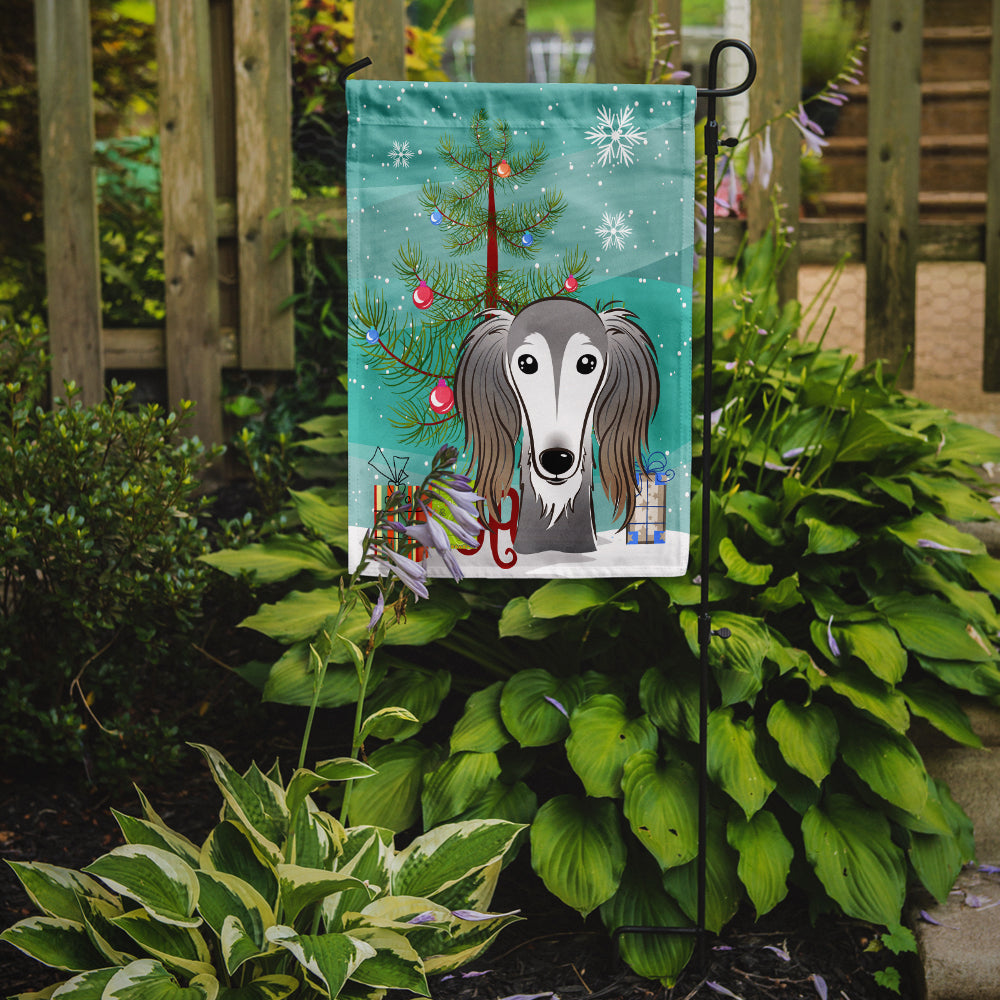 Christmas Tree and Saluki Flag Garden Size BB1601GF.