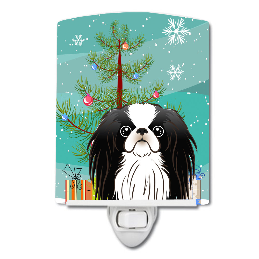 Christmas Tree and Japanese Chin Ceramic Night Light BB1602CNL - the-store.com