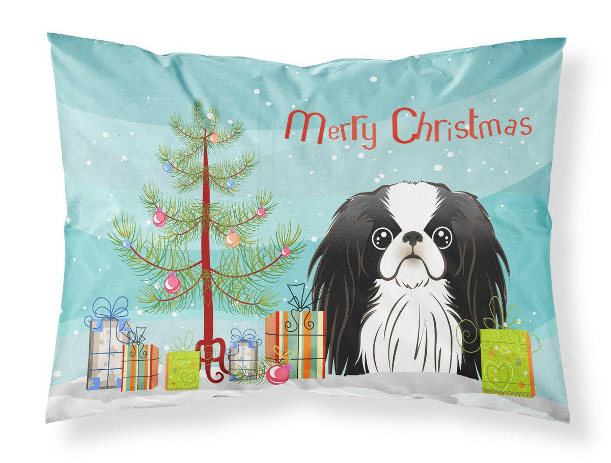 Christmas Tree and Japanese Chin Fabric Standard Pillowcase BB1602PILLOWCASE by Caroline&#39;s Treasures