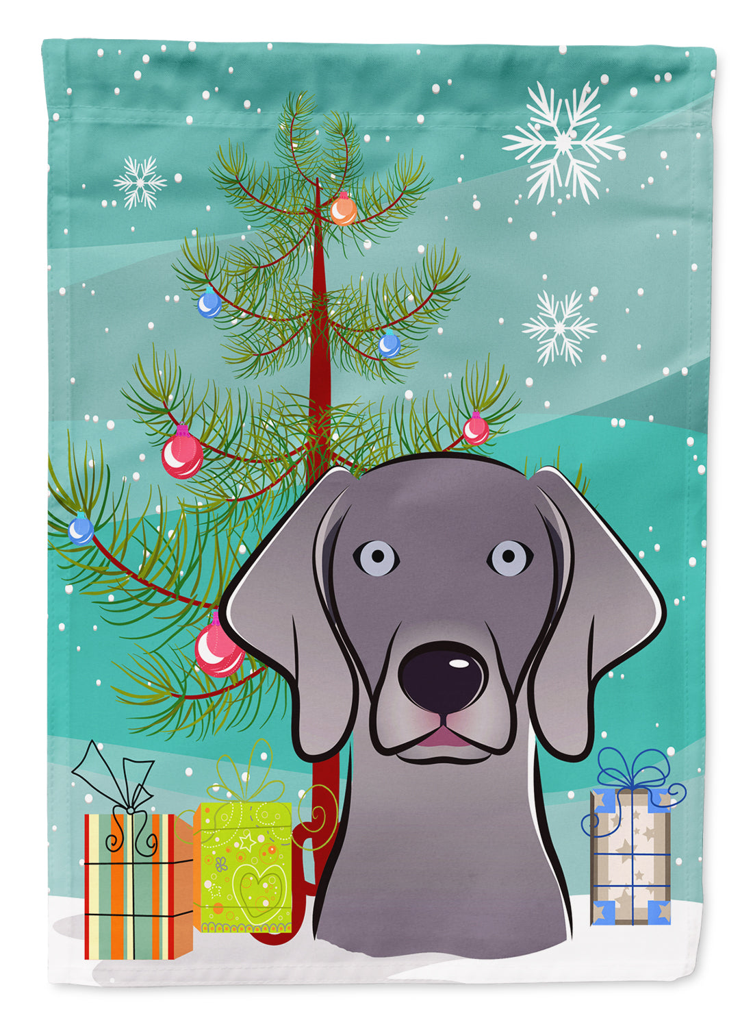 Christmas Tree and Weimaraner Flag Garden Size BB1603GF.