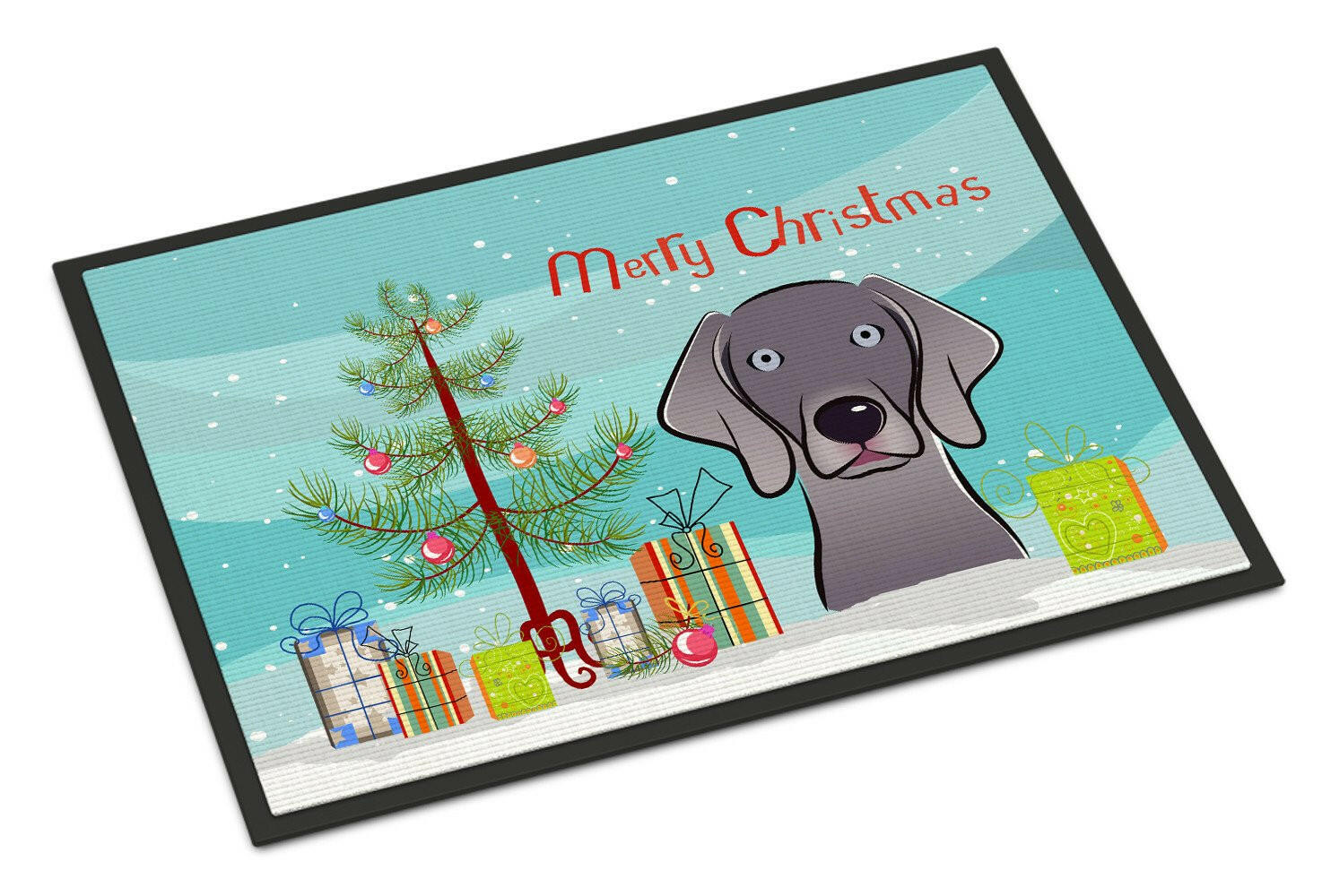 Christmas Tree and Weimaraner Indoor or Outdoor Mat 24x36 BB1603JMAT - the-store.com