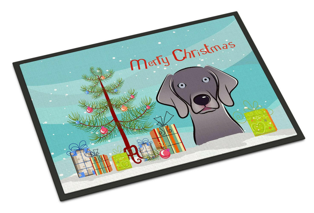 Christmas Tree and Weimaraner Indoor or Outdoor Mat 18x27 BB1603MAT - the-store.com